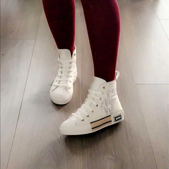 Dior b23 oblique high top sneakers - Picture 5 of 8